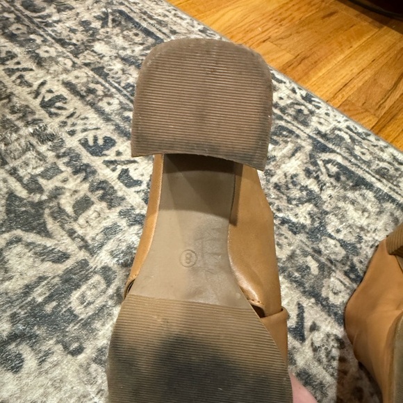 Vintage Havana Tan Mules with Chunky Heel - Picture 6 of 8